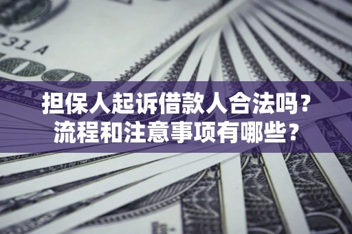 北京担保人起诉借款人合法吗？流程和注意事项有哪些？