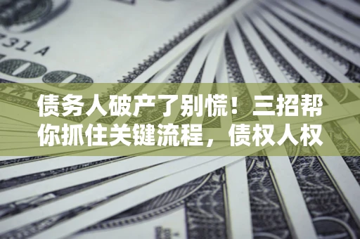 北京债务人破产了别慌！三招帮你抓住关键流程，债权人权益不再缩水